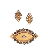 Victorian, Diamond and Seed Pearl Demi-Parure