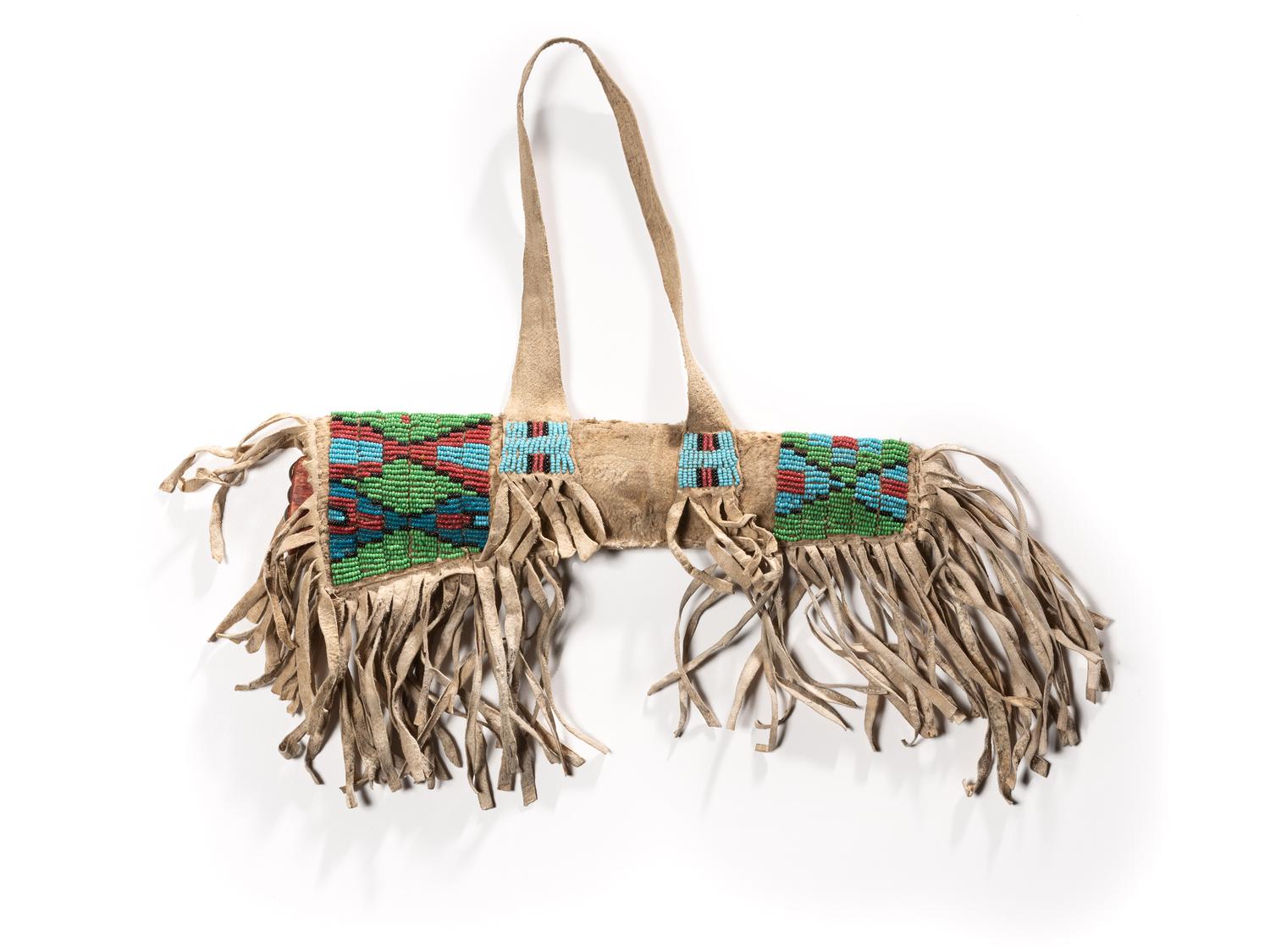 Sioux Child's Rifle Scabbard, with Toy Wood Rifle