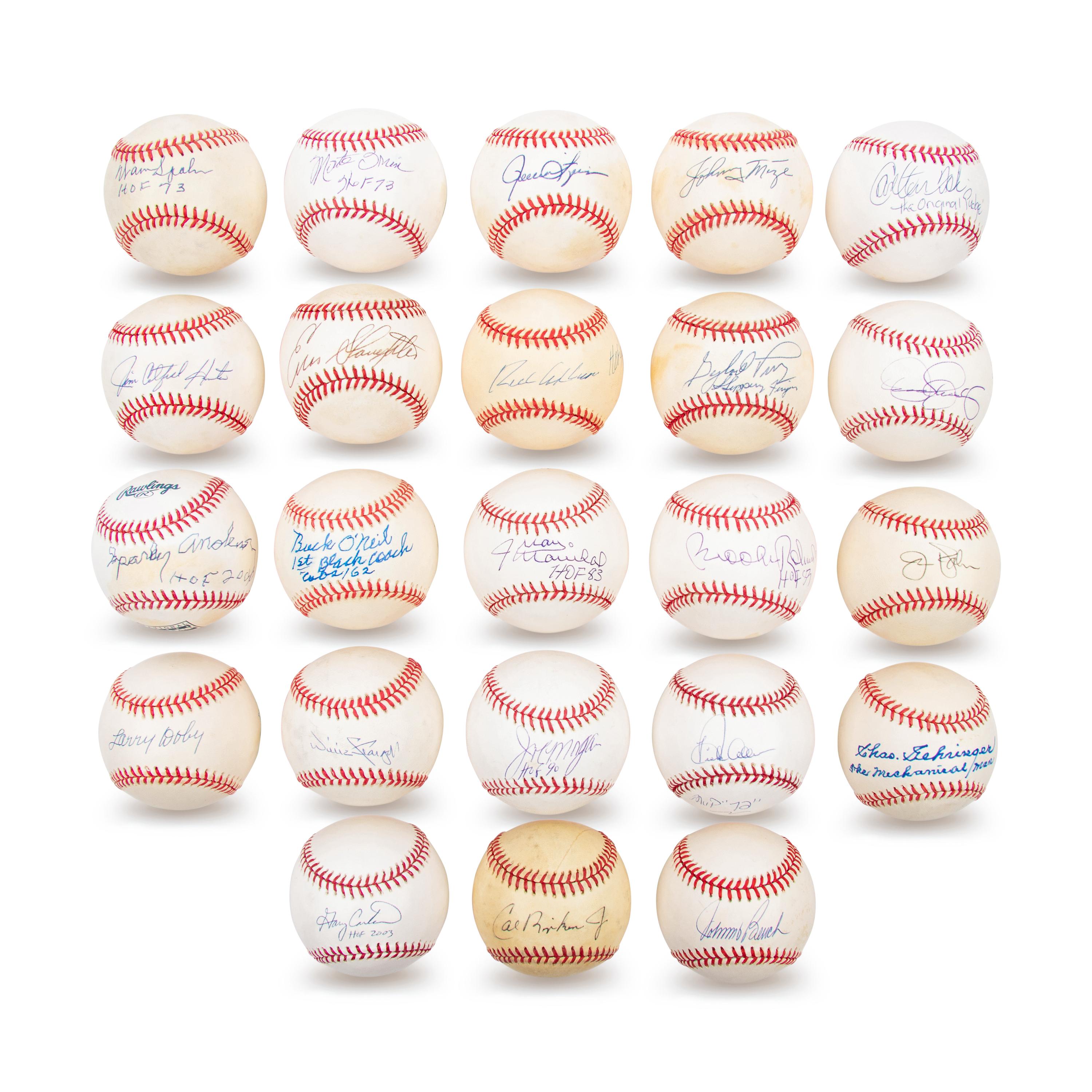 A Large Collection of Hall of Fame Signed Autograph Baseballs (23)