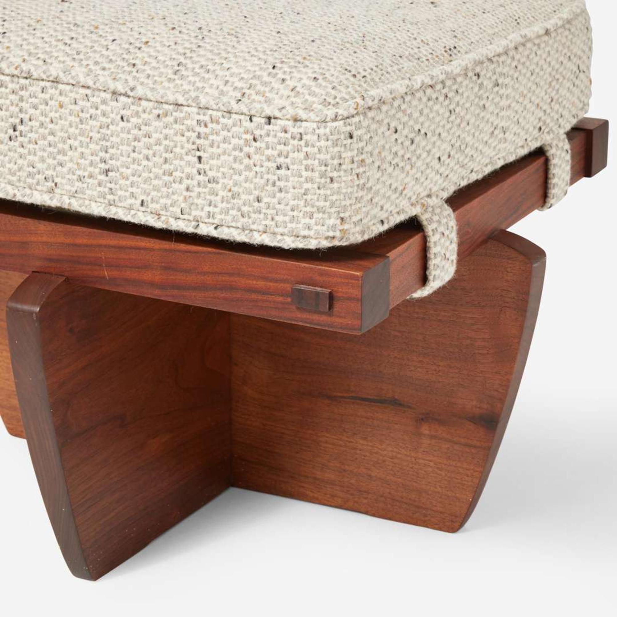 Mira Nakashima (American, b. 1942) Pair of "Greenrock" Ottomans, George Nakashima Woodworker, New Hope, Pennsylvania, 2008