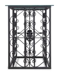A Wrought-Iron 60-Bottle Wine Rack