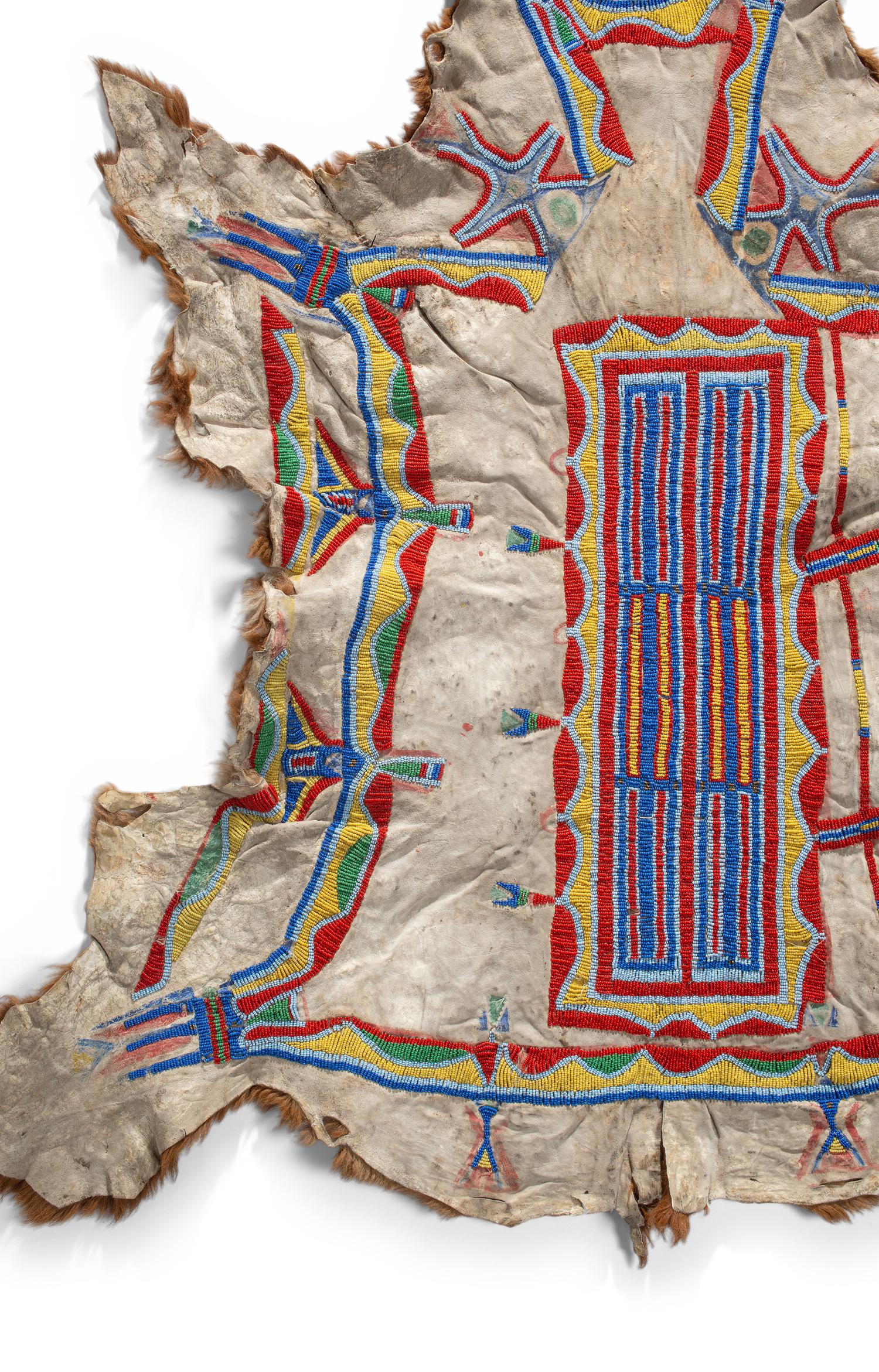 Central Plains Child's Painted and Beaded Wearing Robe