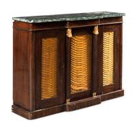 A Regency Style Marble-Top Console Cabinet