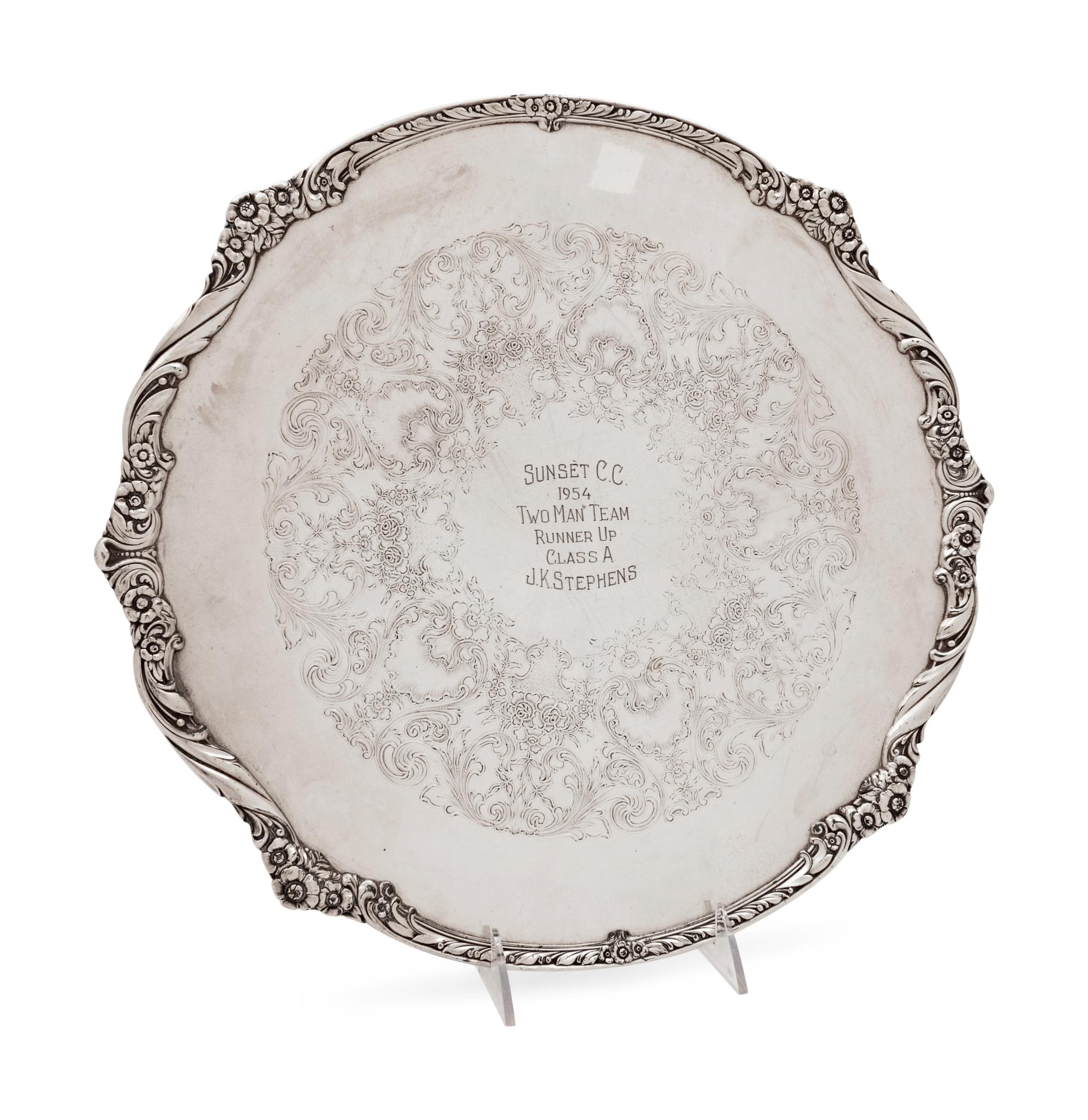 An American Silver-Plate Presentation Tray