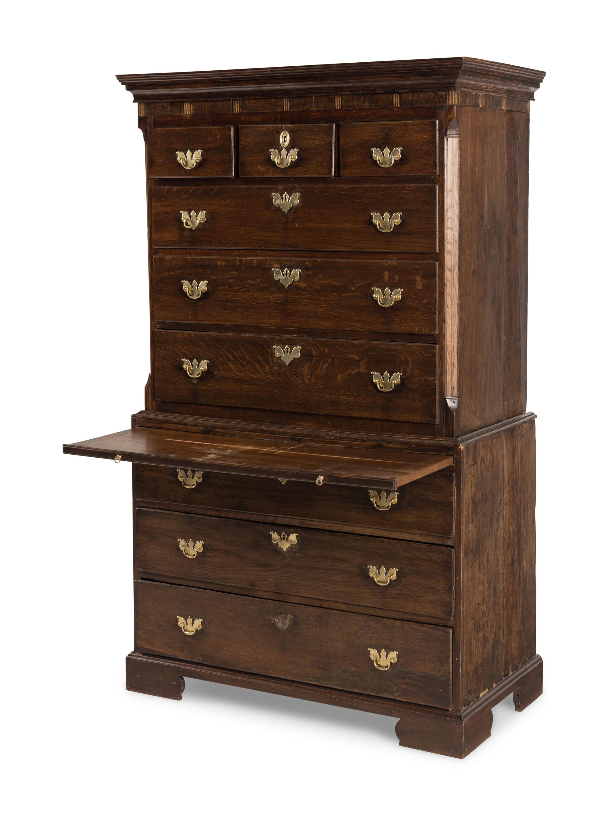 A George III Oak Chest-on-Chest