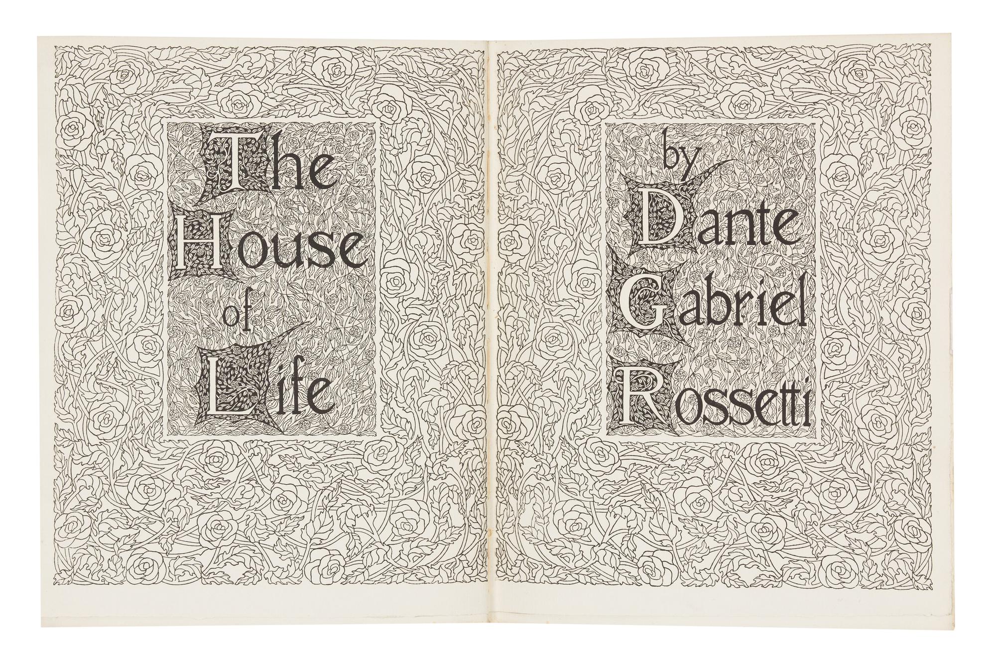 ROSSETTI, Dante Gabriel (1828-1882). The House of Life. New Rochelle: Elston Press, 1901. LIMITED EDITION.