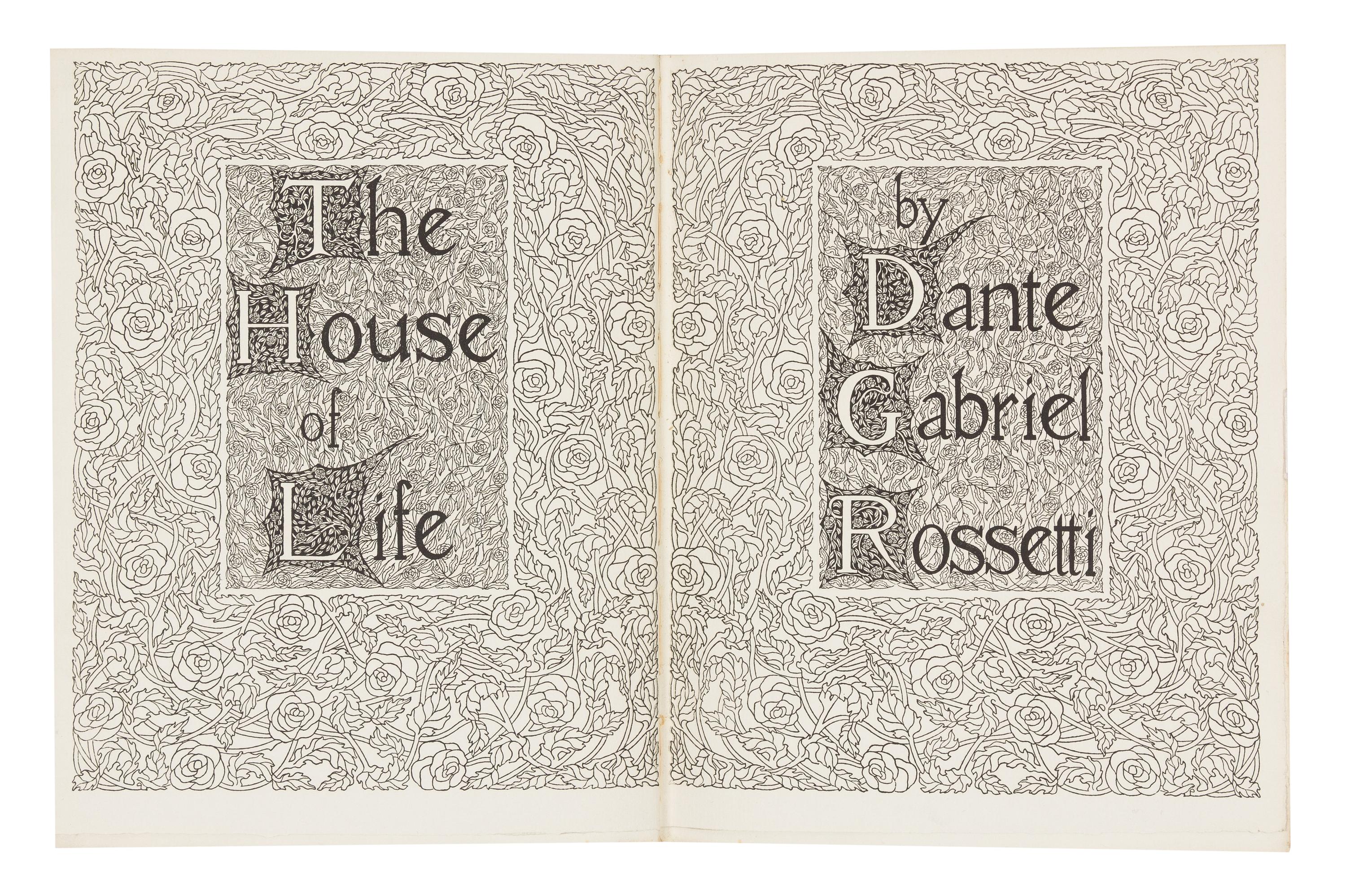 ROSSETTI, Dante Gabriel (1828-1882). The House of Life. New Rochelle: Elston Press, 1901. LIMITED EDITION.