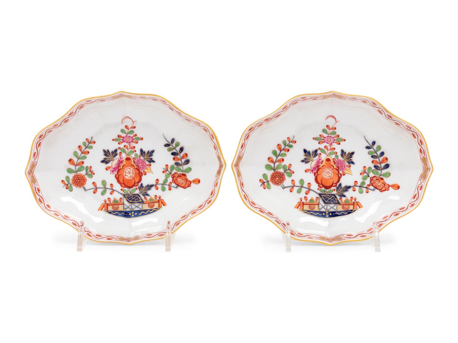 A Pair of Meissen Porcelain Dishes