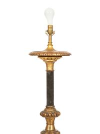 An Italian Giltwood Torchère Mounted as a Floor Lamp