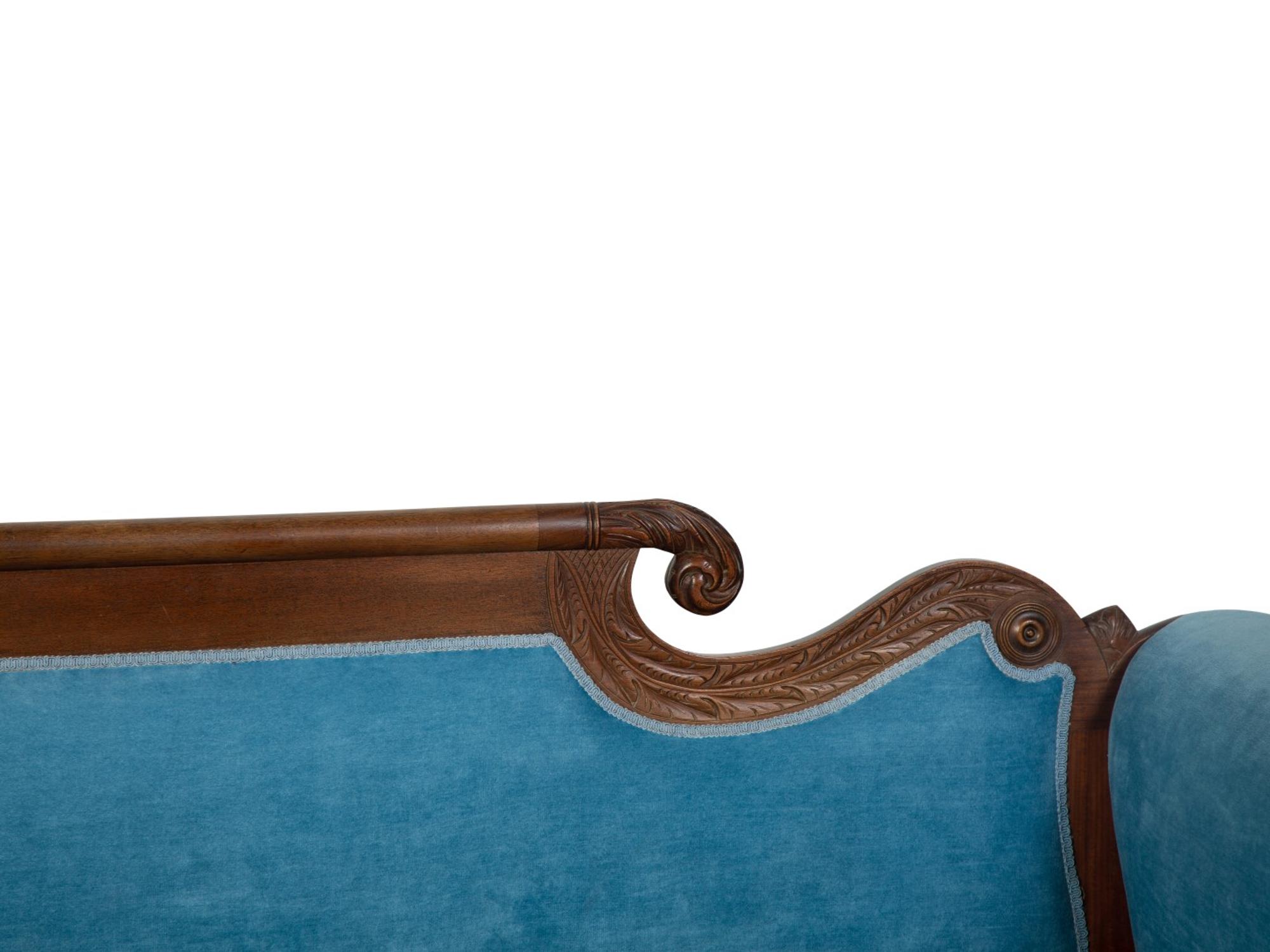 An American Empire Carved Walnut Sofa — CIRCA 1830