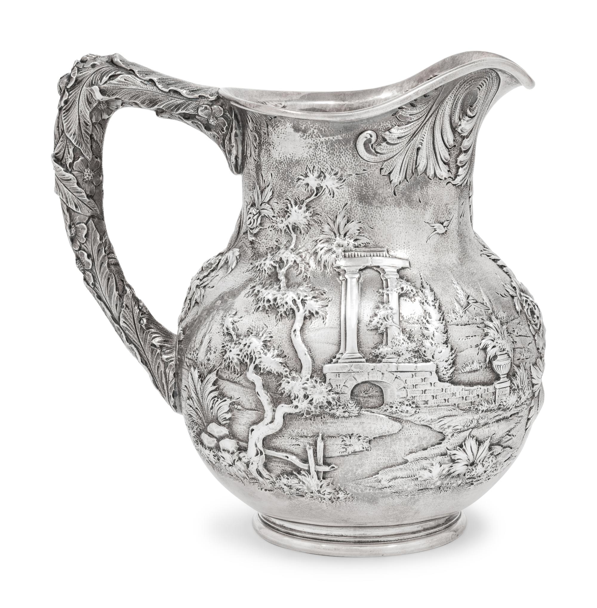 A S. Kirk & Son ' Castle' Pattern Water Pitcher
