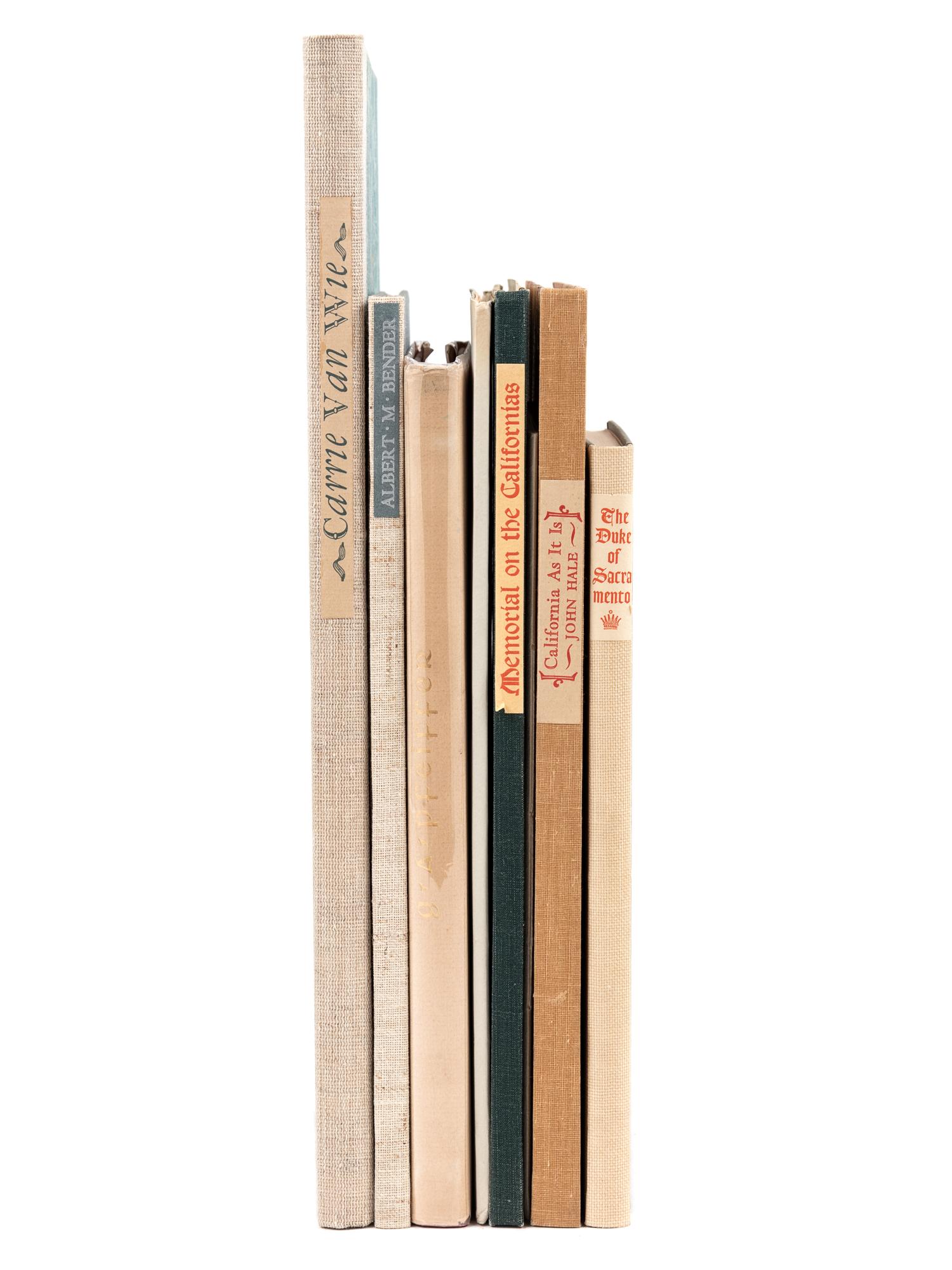 [GRABHORN PRINTING]. A group of 8 works relating to California, comprising: