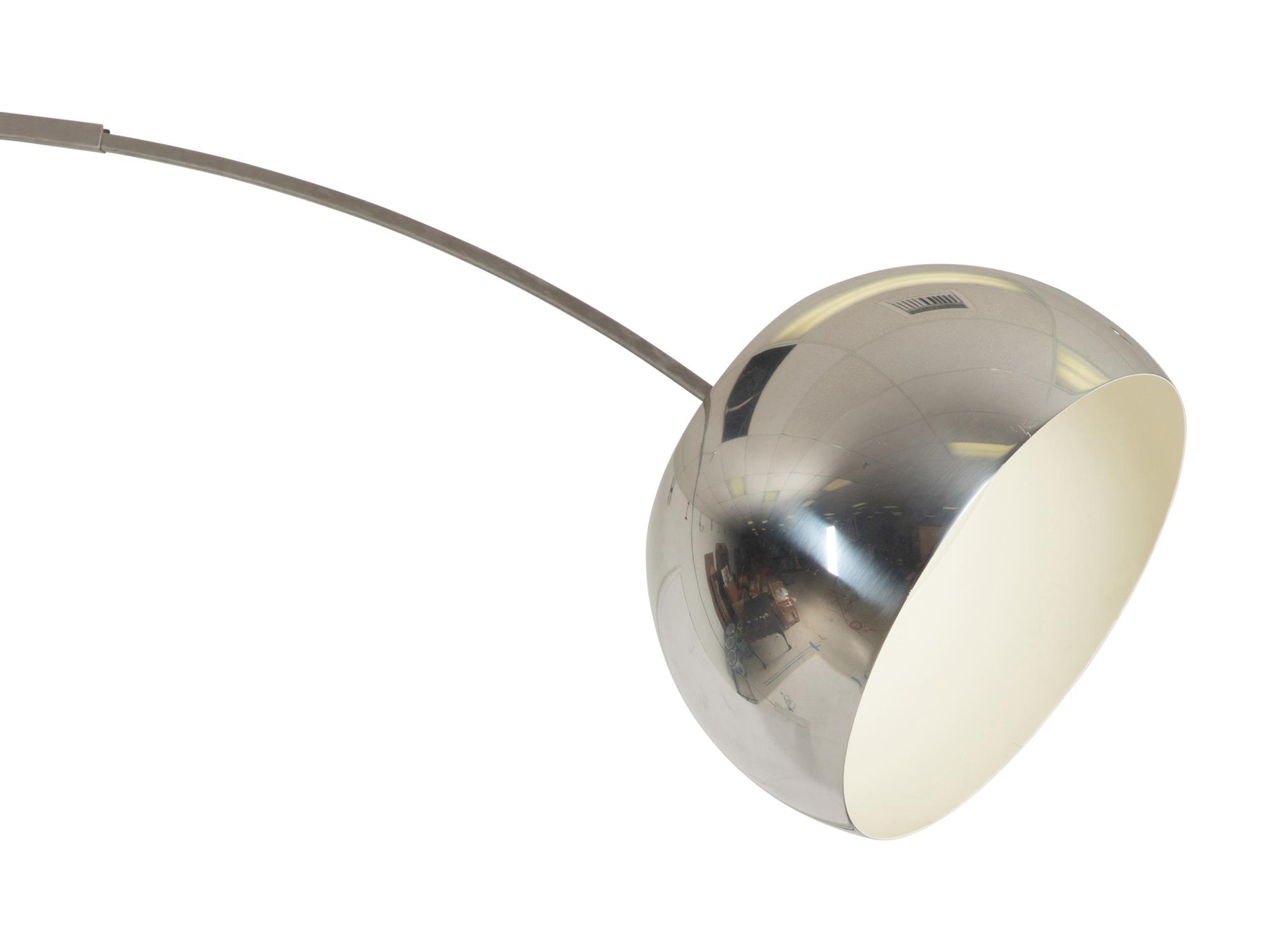 A Modernist Chromed Metal 'Arc' Floor Lamp