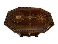 A Levantine Marquetry Elongated Octagonal Table