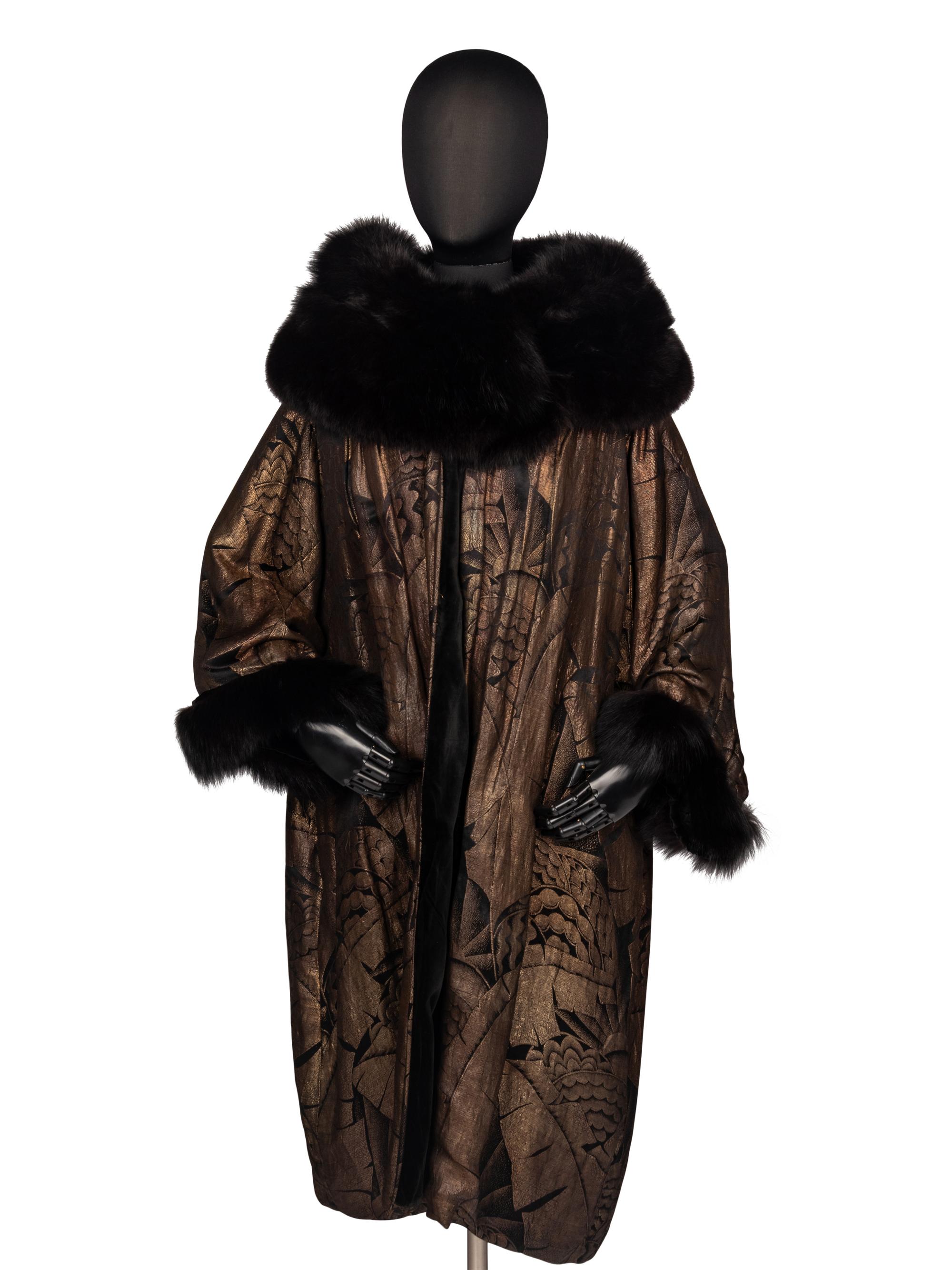 Lamé and Fox Fur Coat, c.1920's