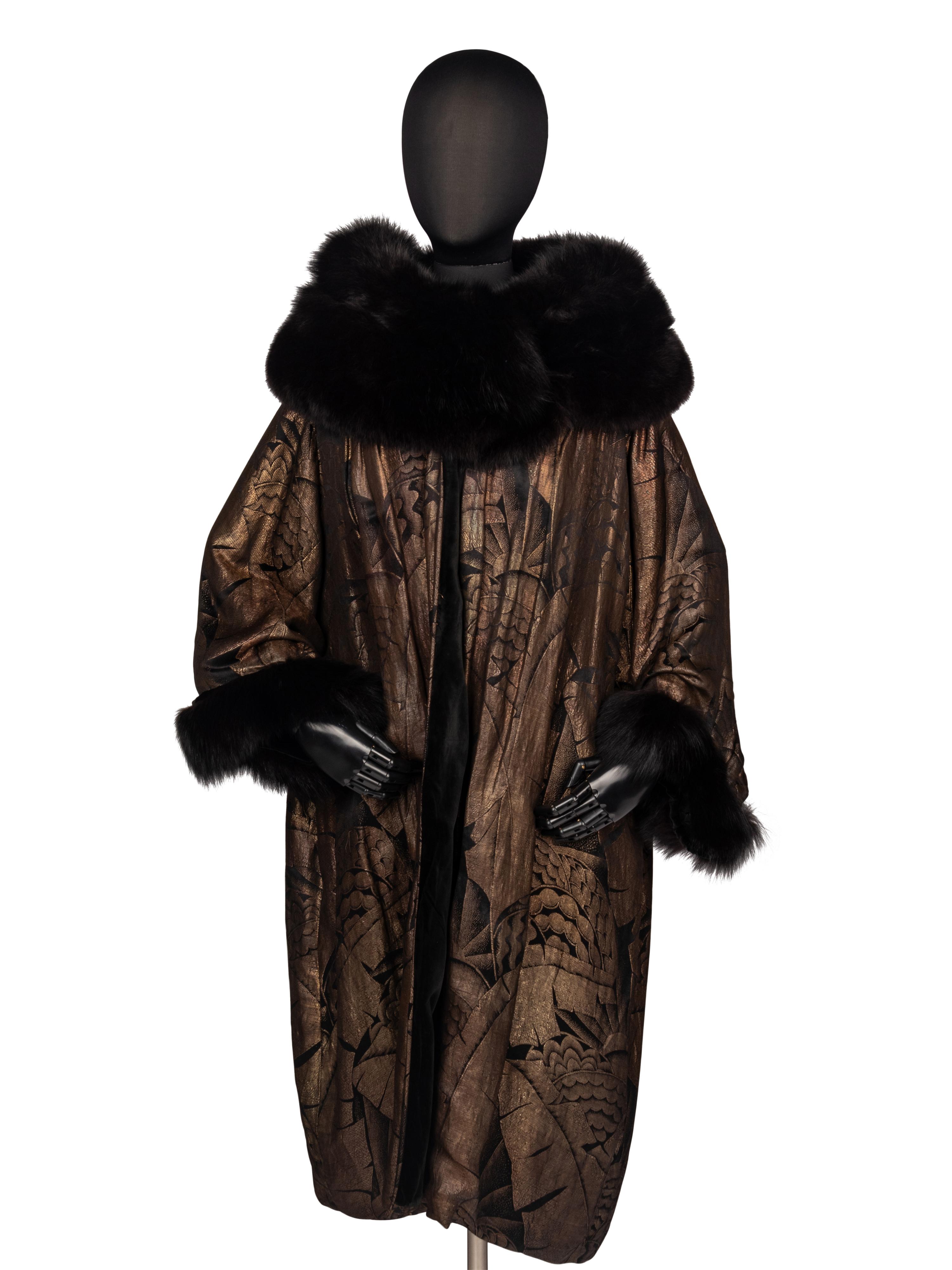 Lamé and Fox Fur Coat, c.1920's