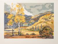 Five Works: October Color , edition 96/130; Lodge Pole Pine , edition 44/125; Apodaca Hill , edition 73/100; Cloud Shadows , edition 77/140; Stoney Creek , edition 68/130
