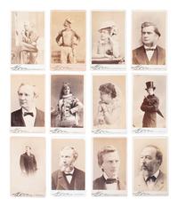 [EARLY PHOTOGRAPHY]. MORA, José María (1847-1926), photographer. Extensive collection of over 220 CDVs and cabinet cards of politicians, abolitionists, performers, and other notable personalities, incl. a self-portrait of Mora.
