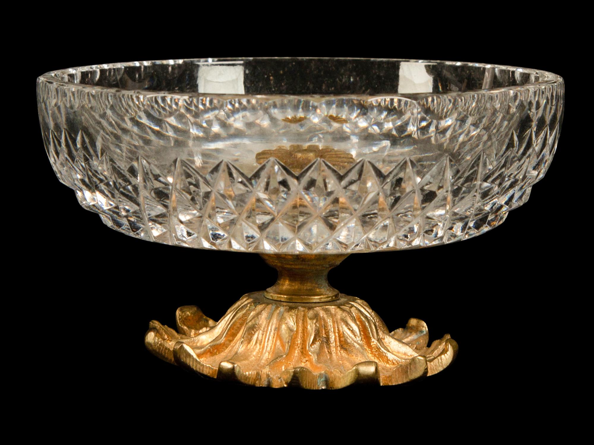 A Group of Four French Glass and Gilt Metal Mounted Desk Objects — 19TH/20TH CENTURY