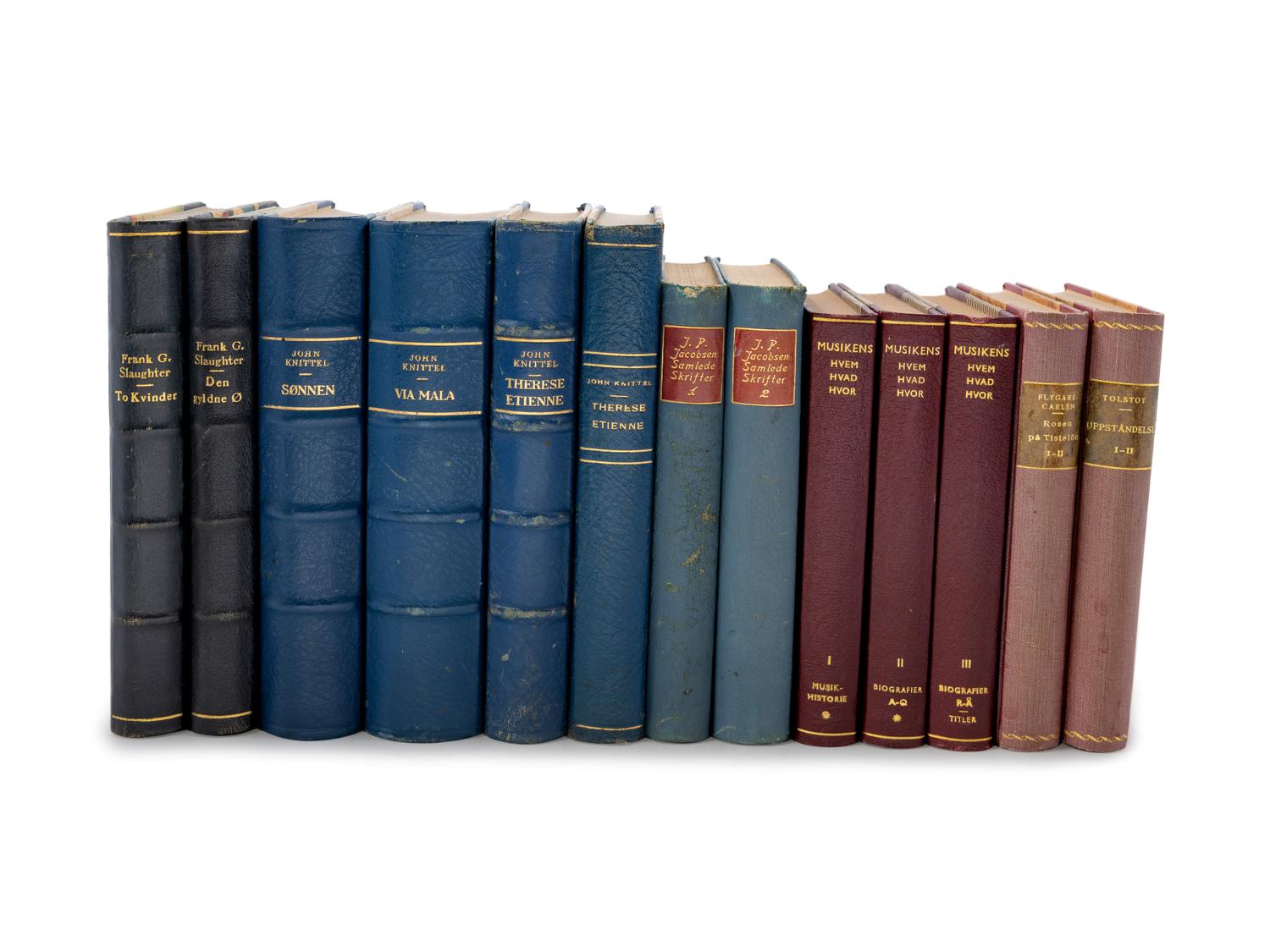 [Scandinavian Bindings]. A group of 5 works in 13 volumes. MCMXL VII-1950.