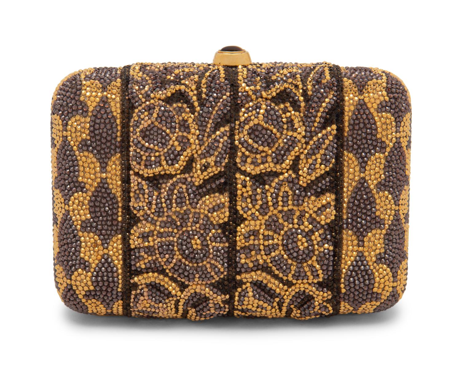 Judith Leiber Floral Minaudière Clutch