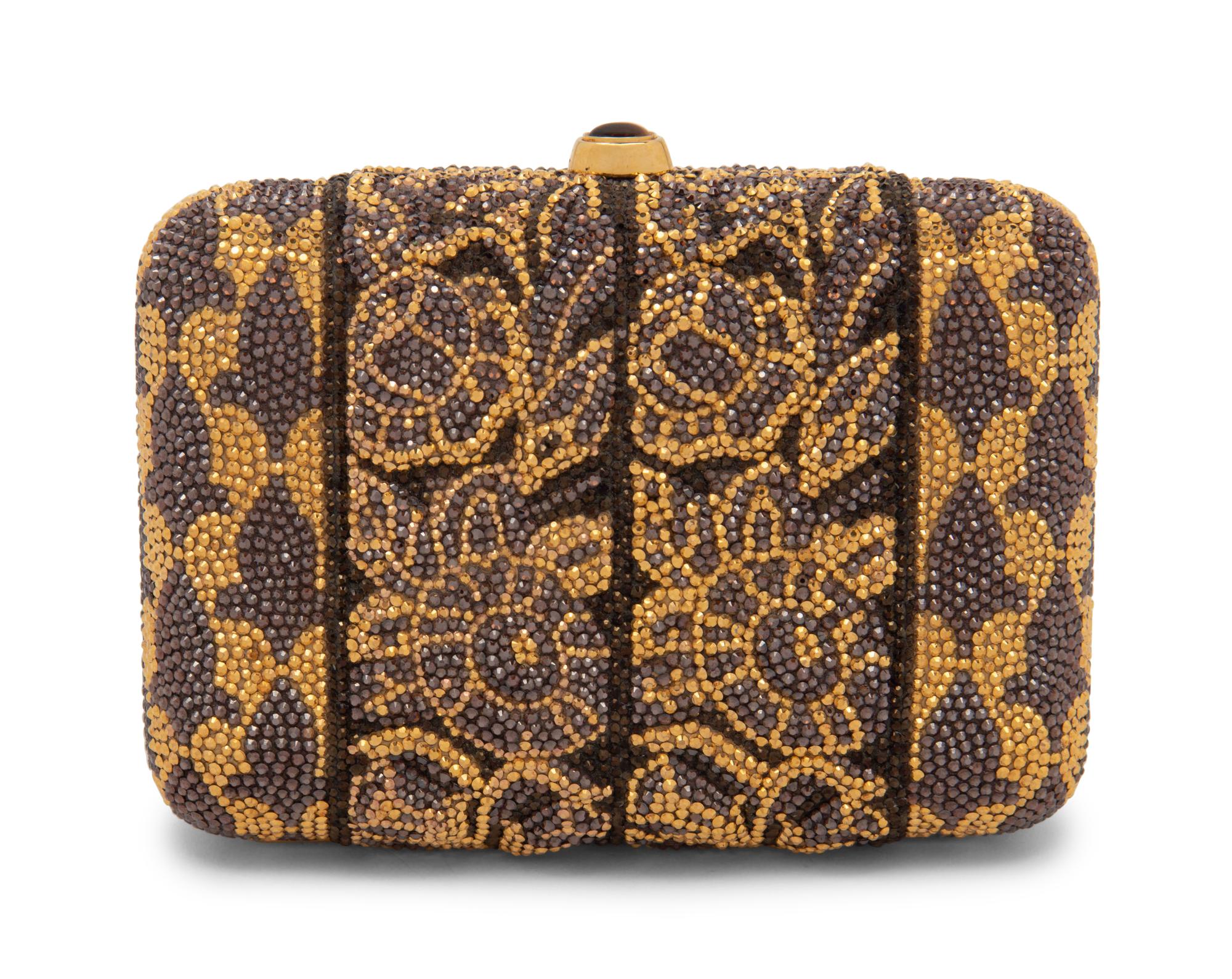 Judith Leiber Floral Minaudière Clutch