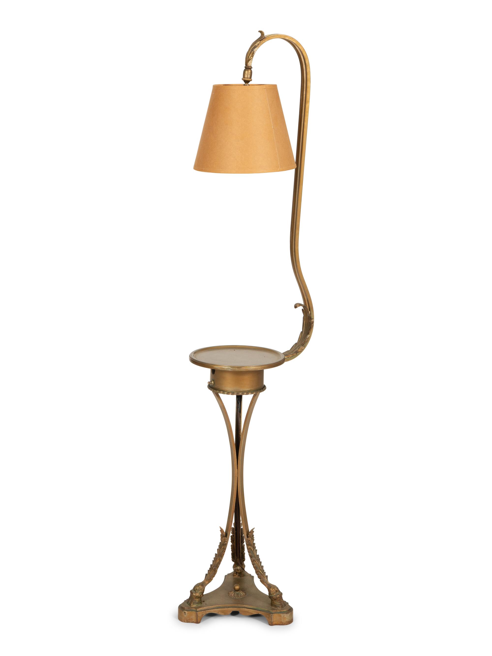 A French Gilt Bronze Lamp Table