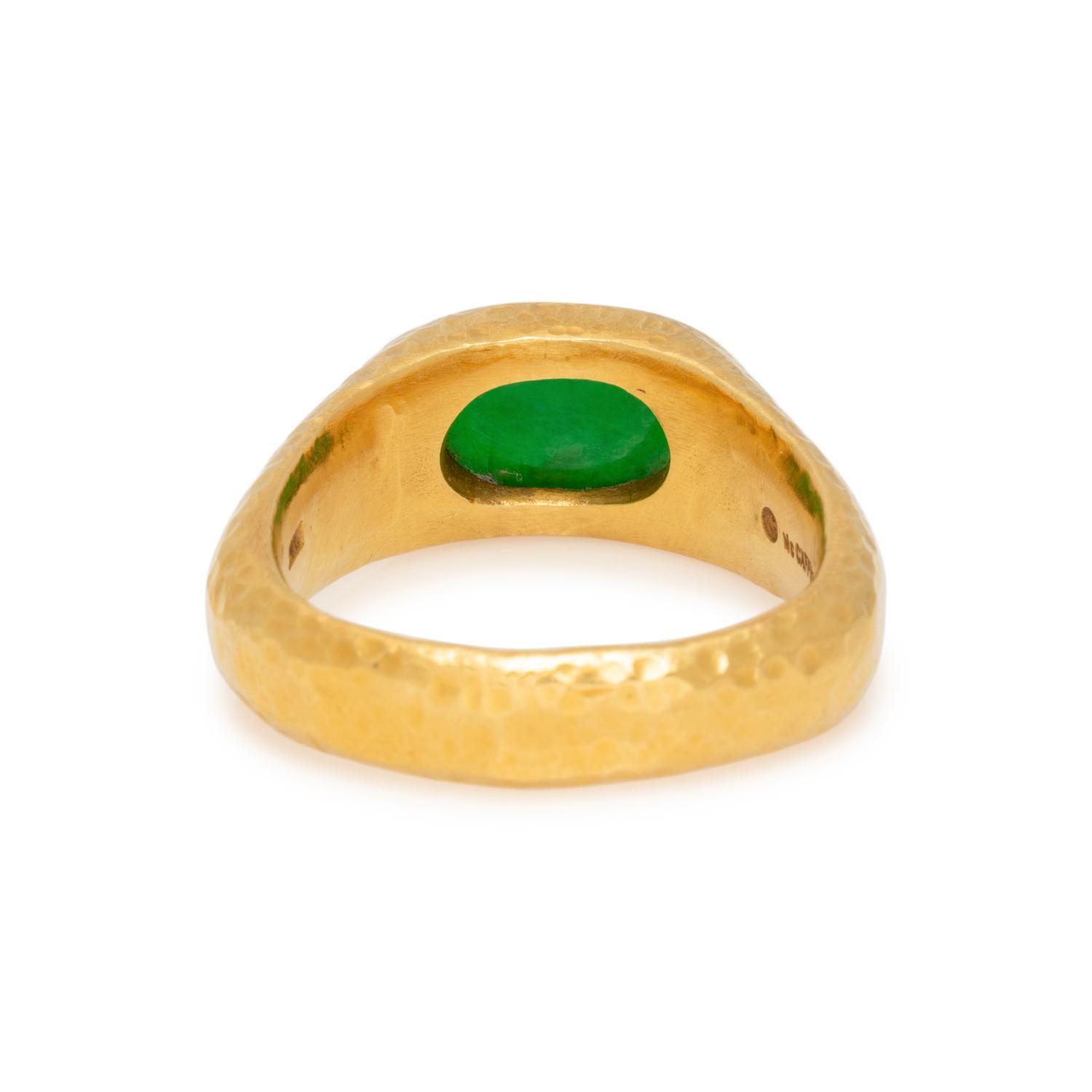 YELLOW GOLD AND JADEITE RING