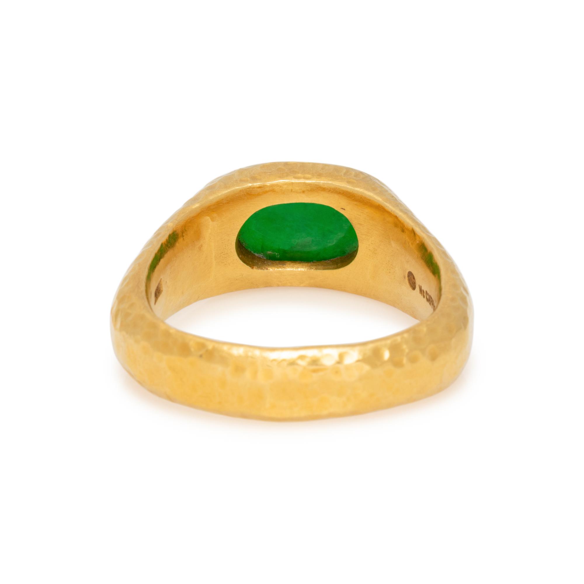 YELLOW GOLD AND JADEITE RING