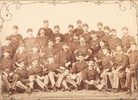 [LATE INDIAN WARS]. Studio portrait of Company E, 9th New York National Guard or Militia. [New York?]: ca 1885-1900.