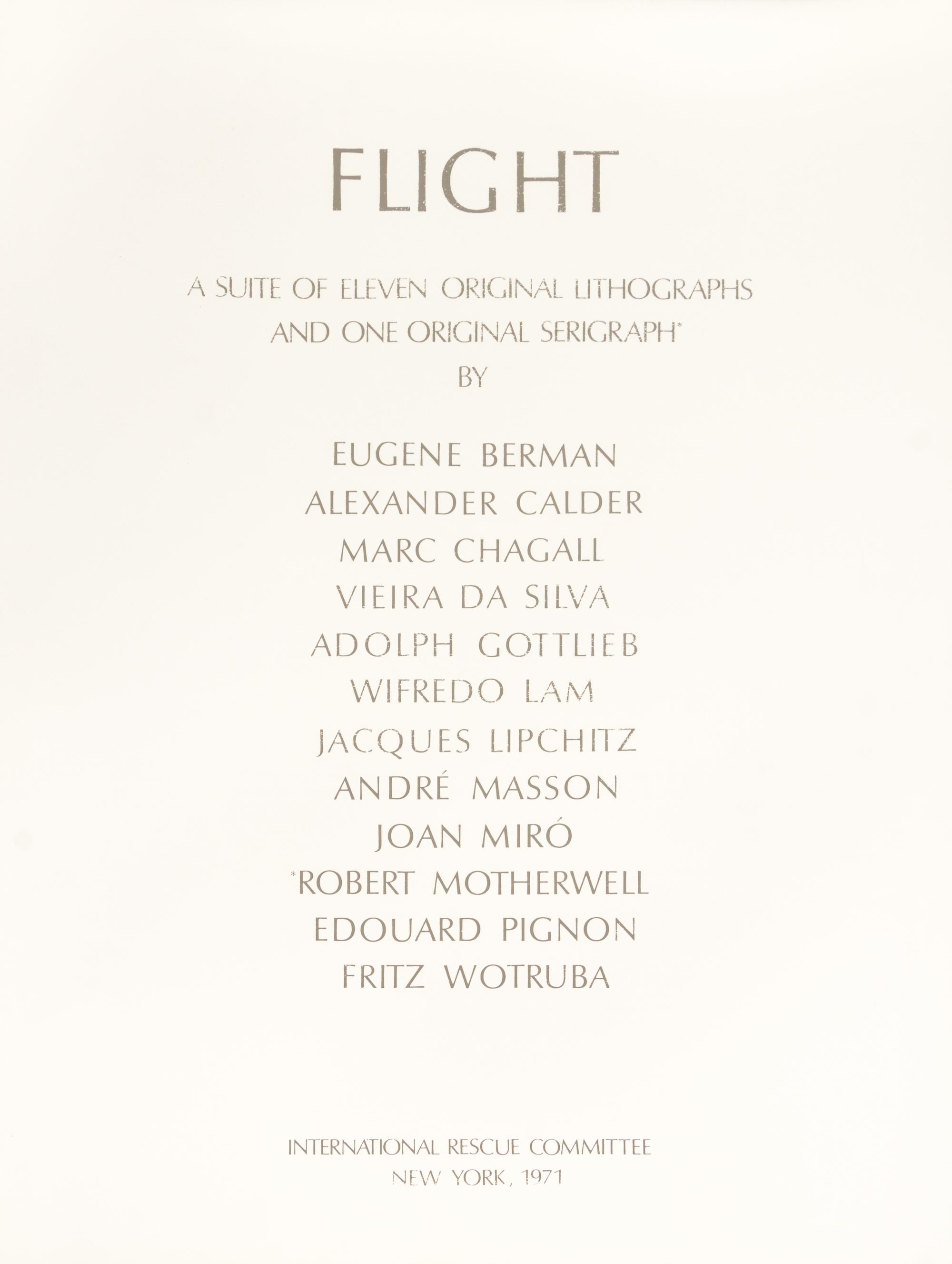 Various Artists, (American, 20th century), Flight, 1971 (the complete set of eleven lithographs and one screenprint in colors (each sig