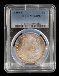 A United States 1880-S Morgan Silver Dollar