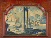 A Continental Painted Tall Case Clock