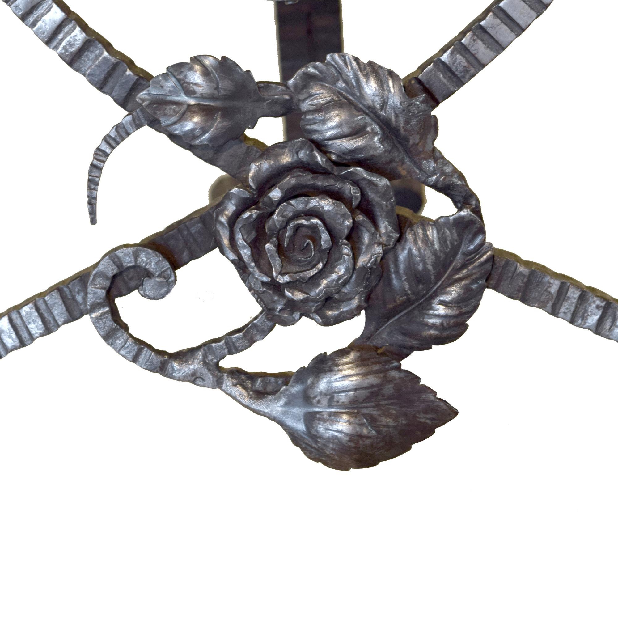 A Fer Forge Vanity Mirror 11.25" W x 7.5" D x 19" H — France, Circa 1920