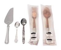 An American Silver Mounted Two-Piece Salad Serving Set