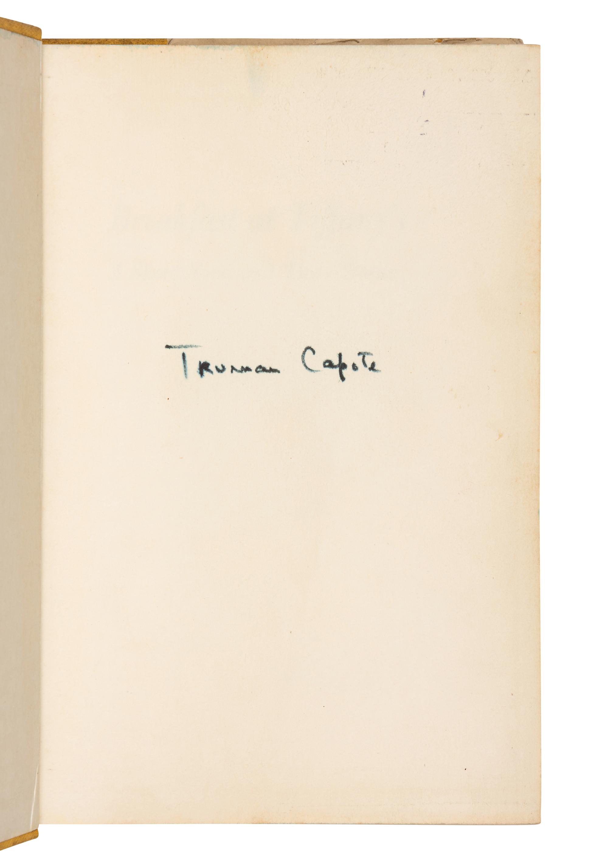 CAPOTE, Truman (1924-1984). Breakfast at Tiffany’s . New York: Random House, 1958.
