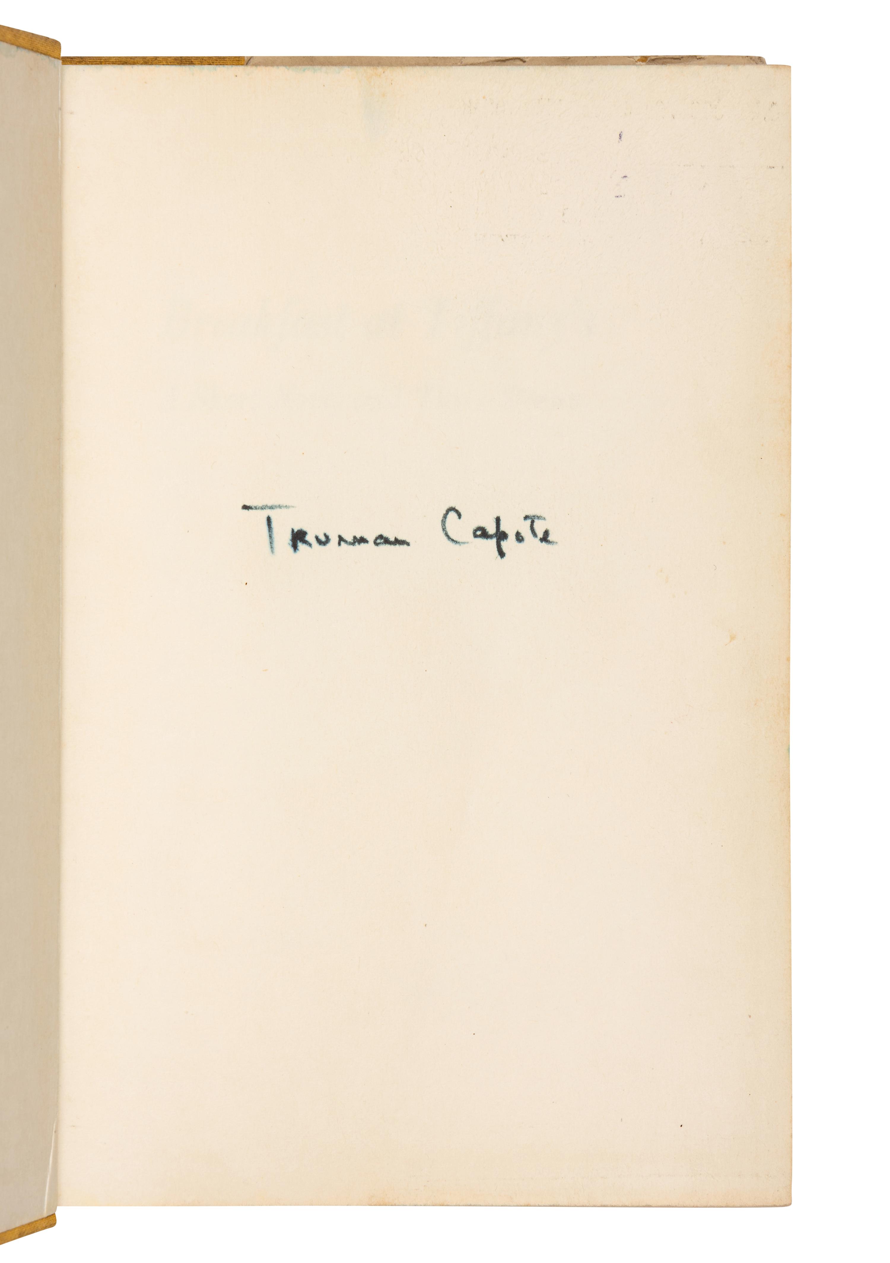 CAPOTE, Truman (1924-1984). Breakfast at Tiffany’s . New York: Random House, 1958.