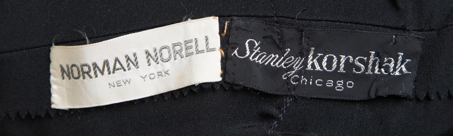 A Norman Norell Black Silk Dress, No size.