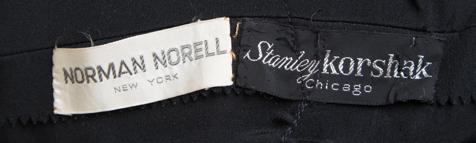 A Norman Norell Black Silk Dress, No size.
