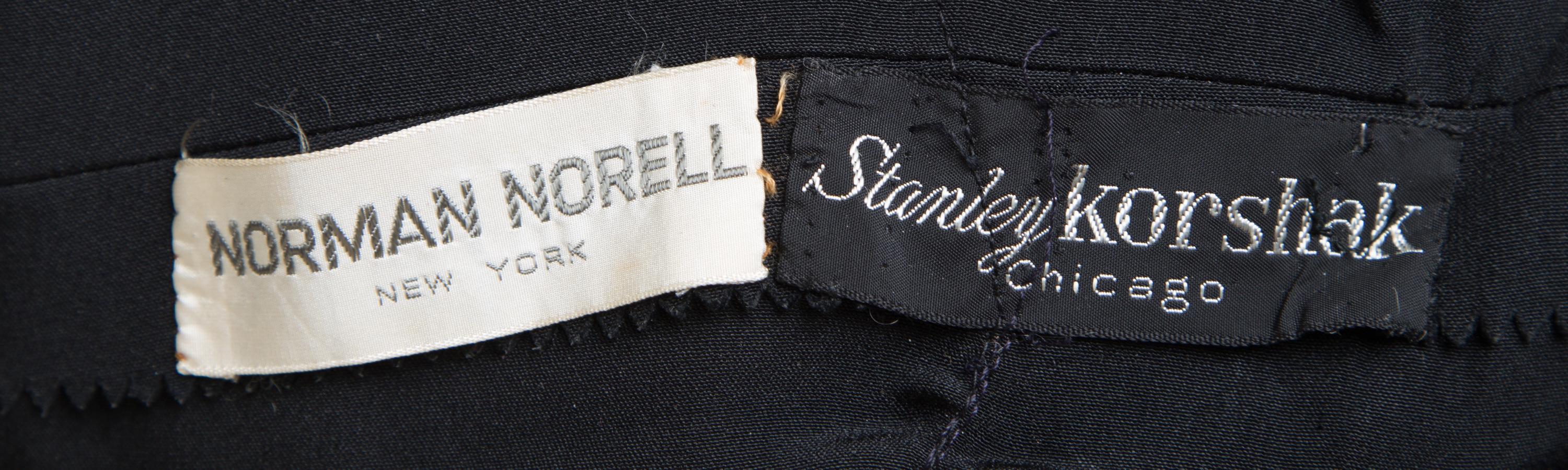 A Norman Norell Black Silk Dress, No size.