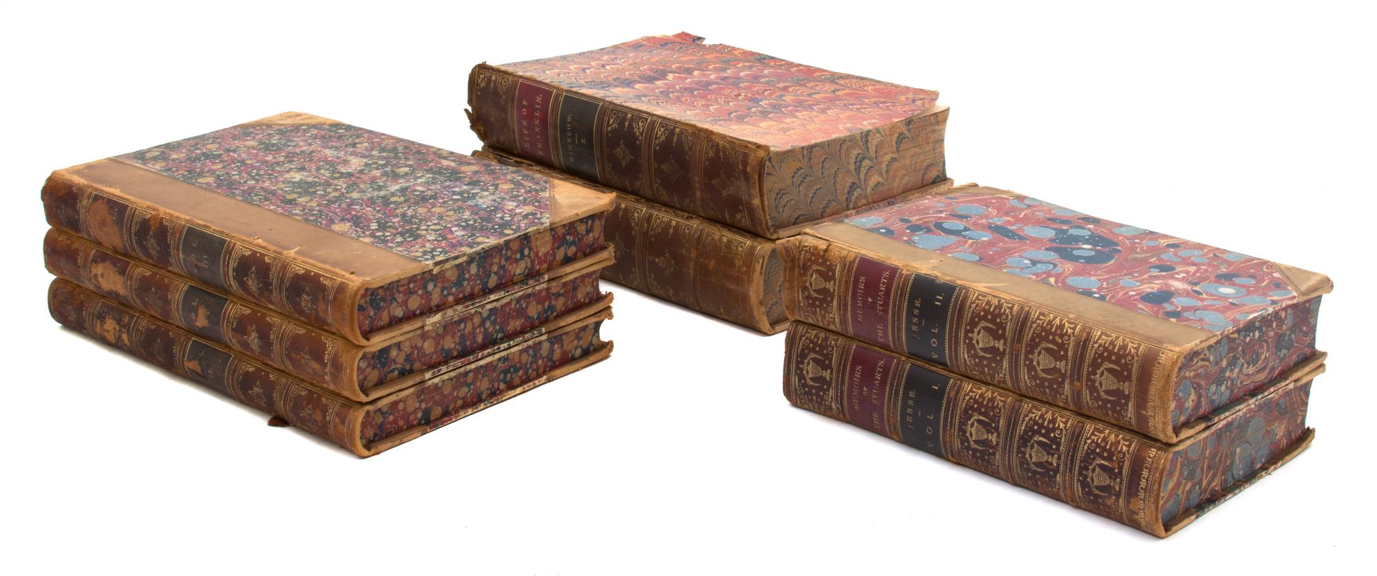 A Group of 25 Leather Bound Books