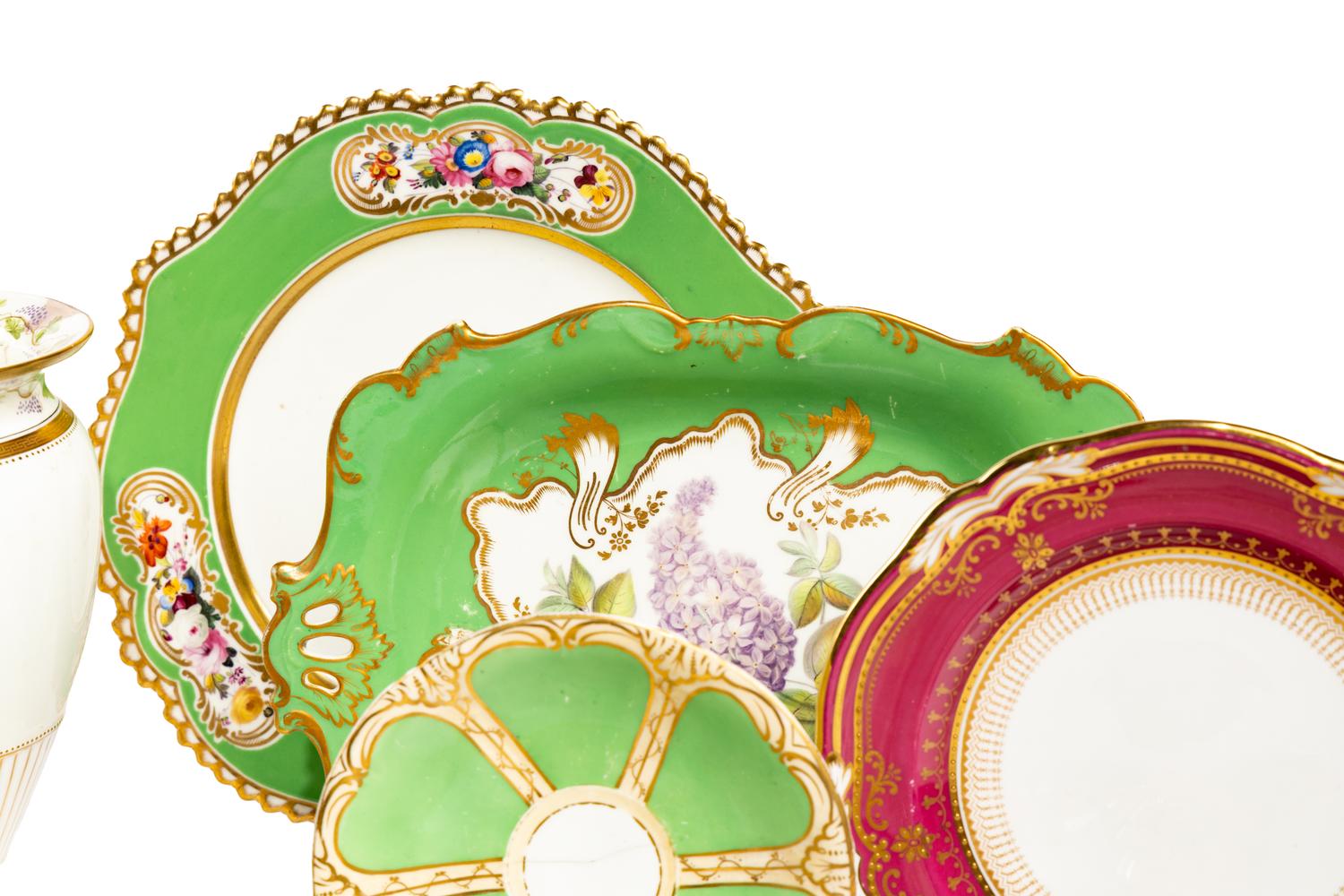 A Collection of Twelve English Porcelain Articles