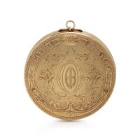 YELLOW GOLD AND DIAMOND COMPACT