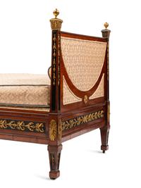 A Neoclassical Gilt Bronze Mounted Mahogany Daybed