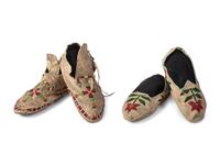 Northern Plains Beaded Hide Moccasins