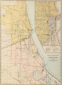 A Group of 13 maps of Chicago and Illinois, comprising: