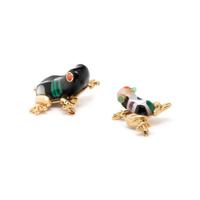 ASCH GROSSBARDT, MOTHER-OF-PEARL AND INLAID HARDSTONE FROG BROOCHES
