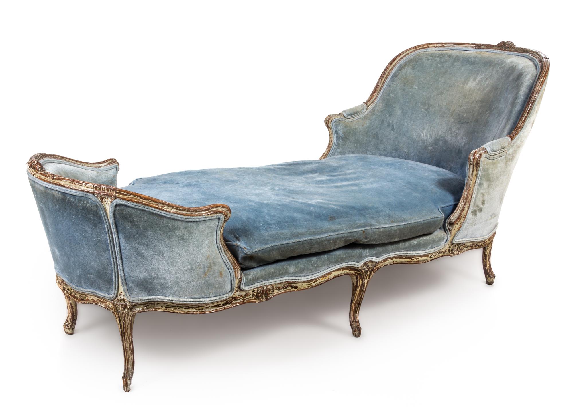 A Louis XV Painted Duchesse Height 36 7/8 x width 29 5/8 x depth 79 1/4 inches. — 18TH CENTURY