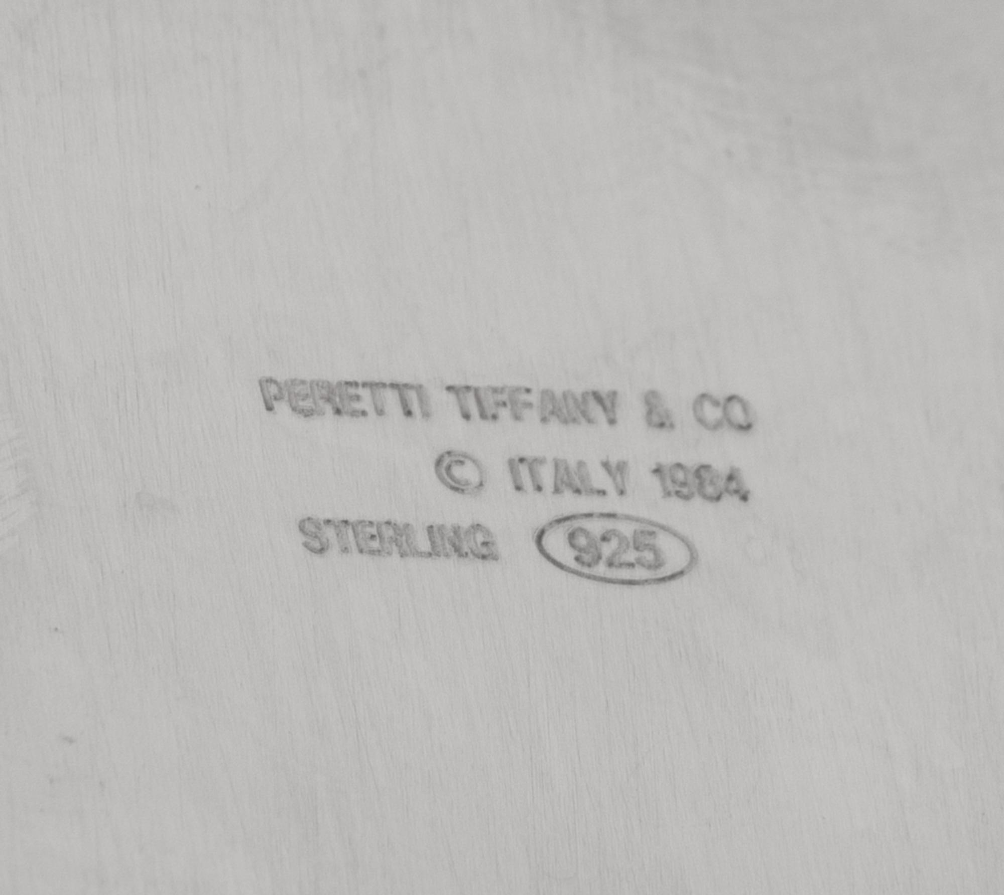 A Set of Four Elsa Peretti for Tiffany and Co. Italian Silver Thumbprint Tumblers
