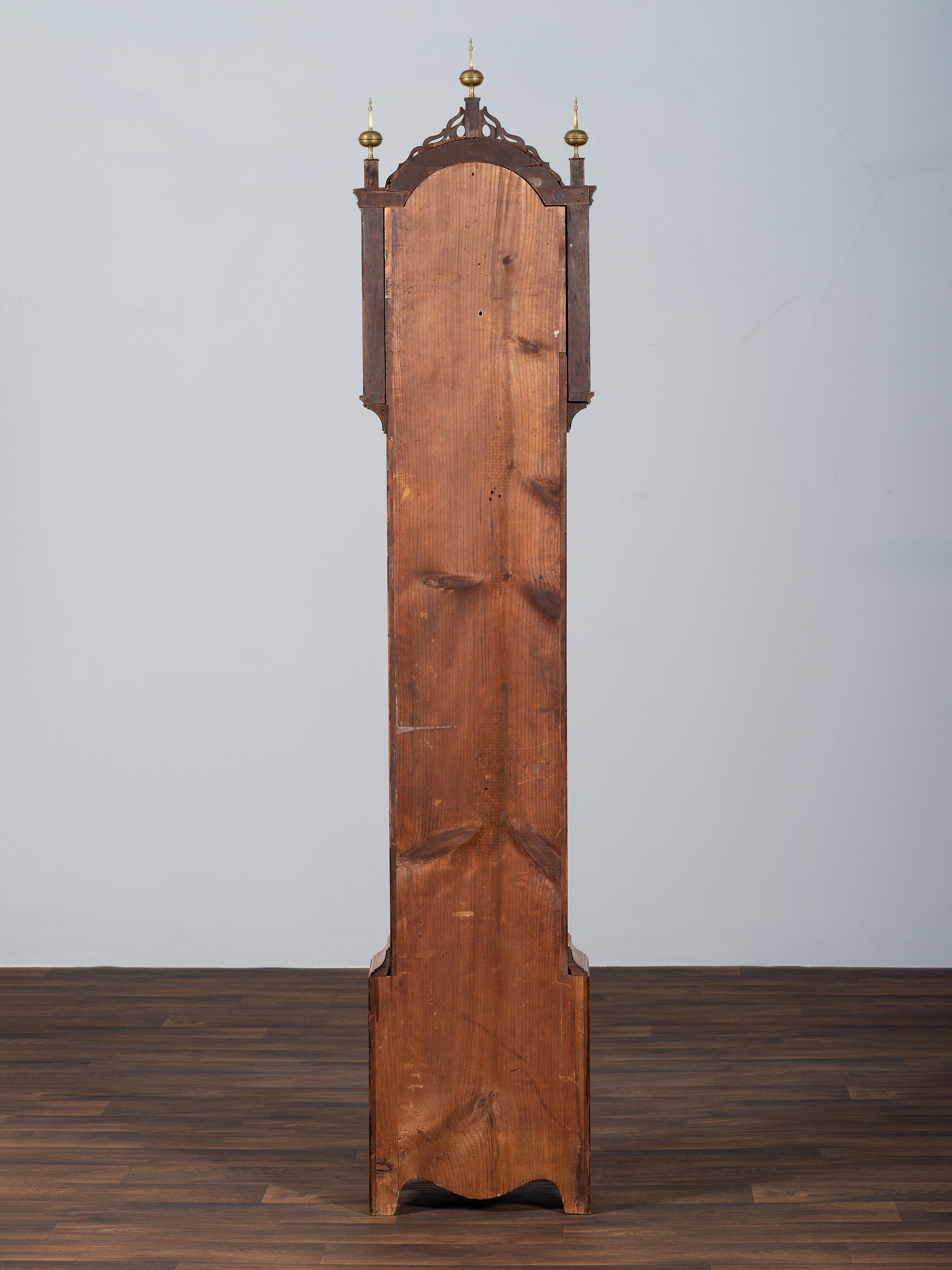 A Federal Cherrywood Tall Case Clock